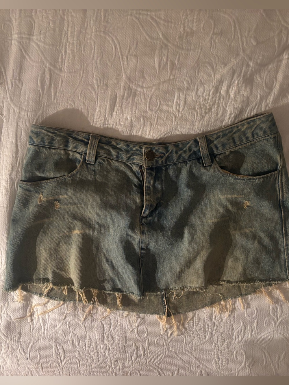 Steve & Barry's Light Blue Distressed Denim Shorts
